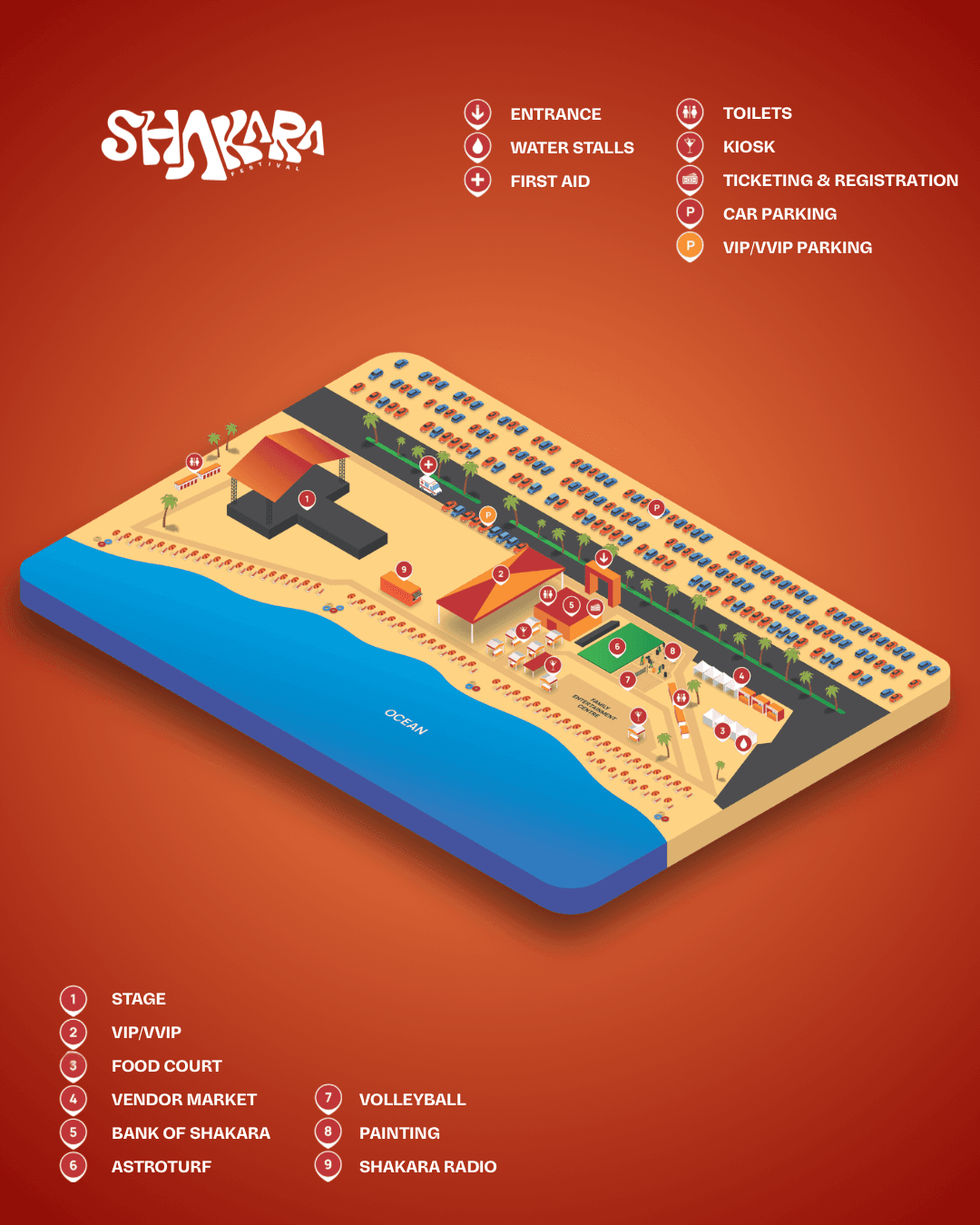 Shakara Festival Venue Map - Nautica Beach Resort, Lagos